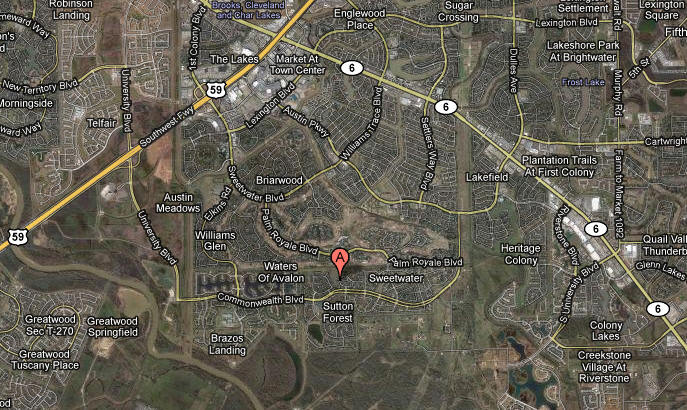 Map Commonwealth Sugar Land Texas