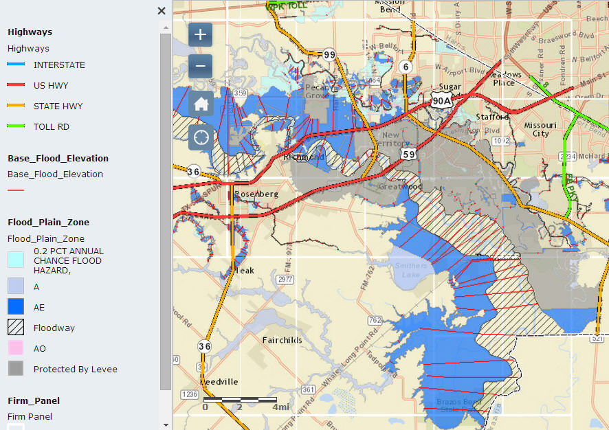 Sugar Land Flood Zones