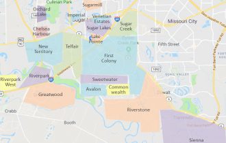 sugar land neighborhoods map